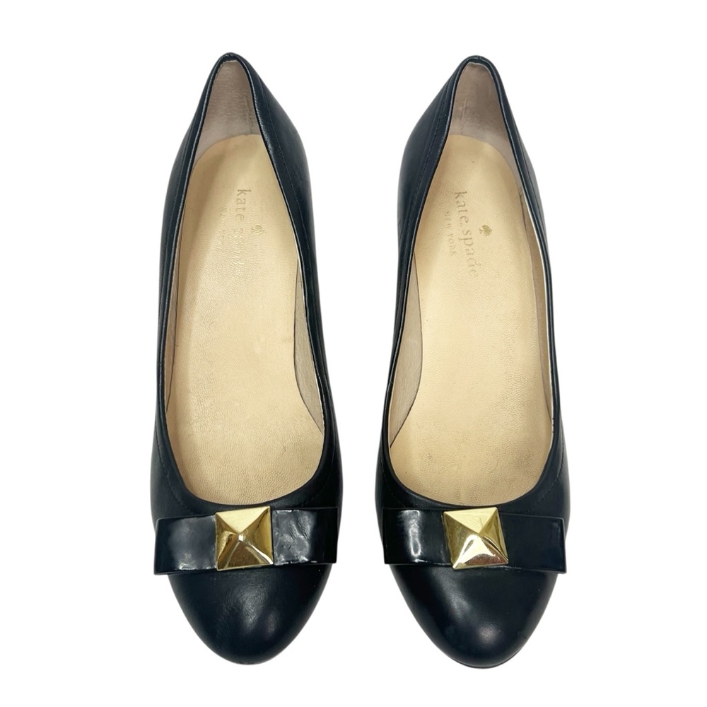 EUC Kate Spade Black Round Toe Leather Pump